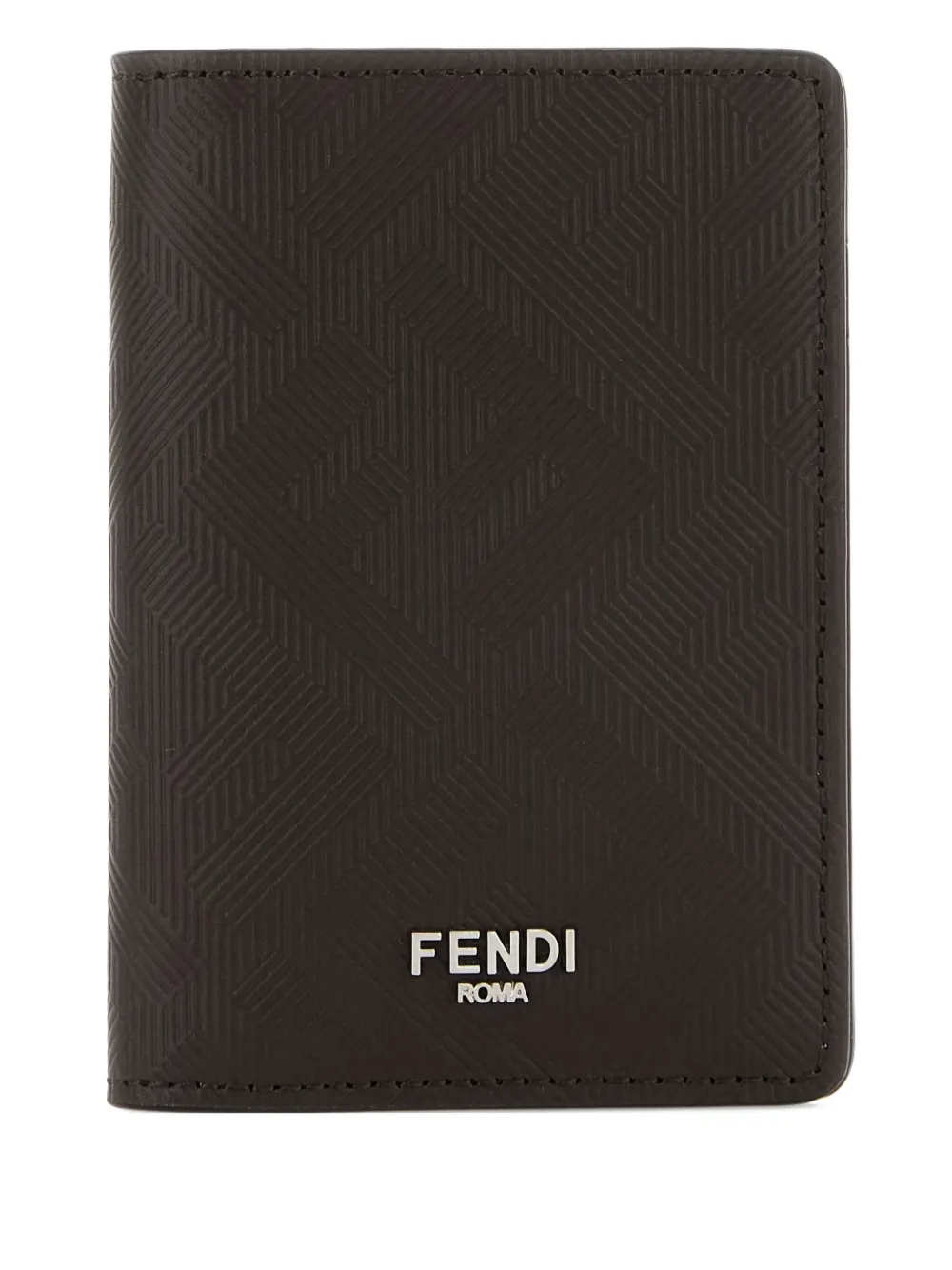FENDI Shadow Leather Card Holder | Brown | Image 1
