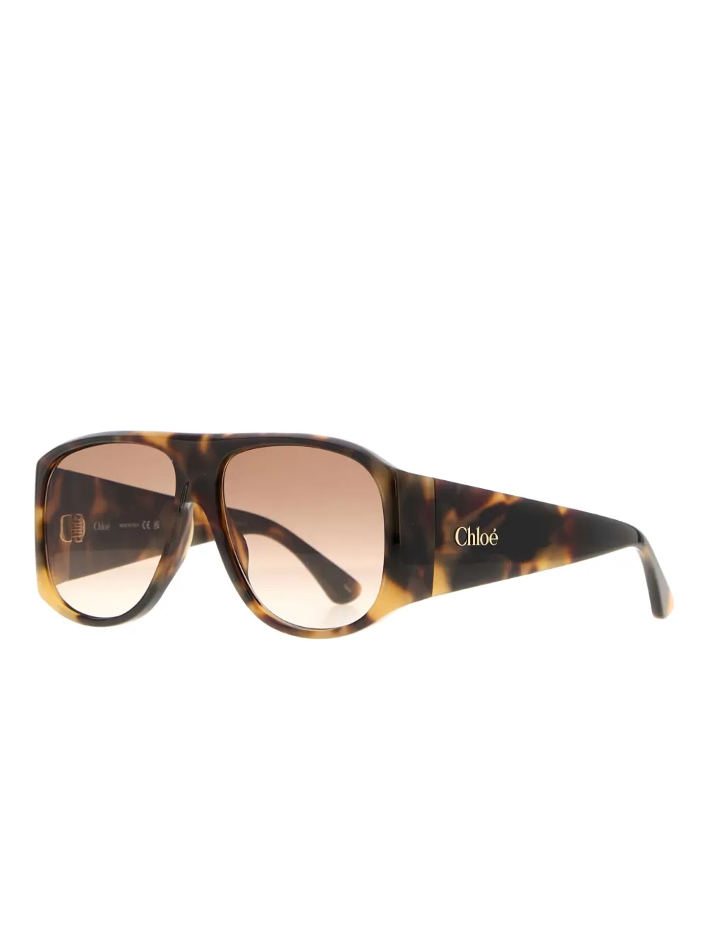 Chloé Eyewear Zonnebril met piloten montuur - Bruin