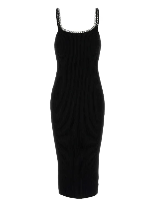 michael kors chain midi dress Michael Michael Kors chain-embellished Midi Dress | Black