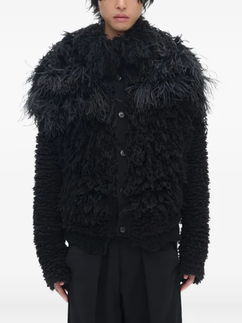 Ann Demeulemeester كارديغان 'هير' قصير منسوج