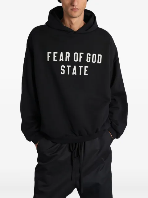 FEAR OF GOD ESSENTIALS logo-detail hoodie