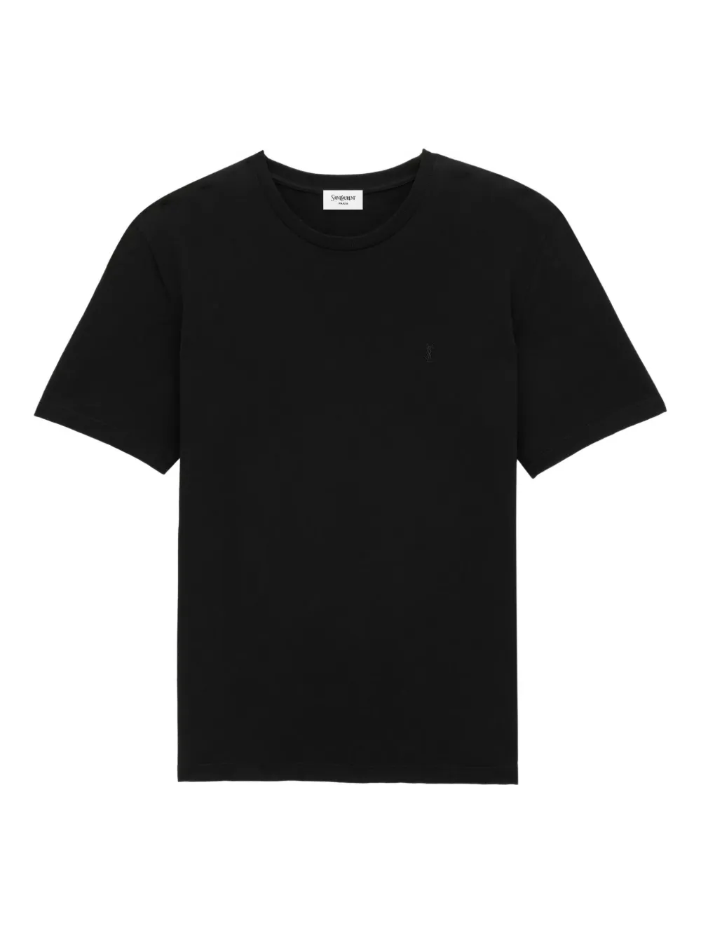 Saint Laurent logo-embroidered T-shirt | Black | Image 1