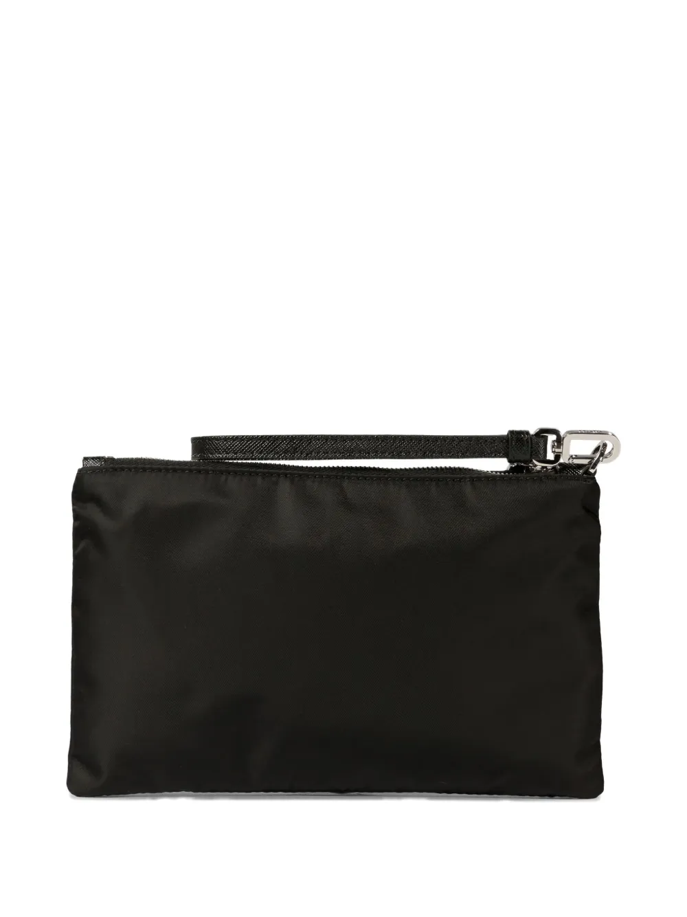 Prada Clutch met logodetail - Zwart
