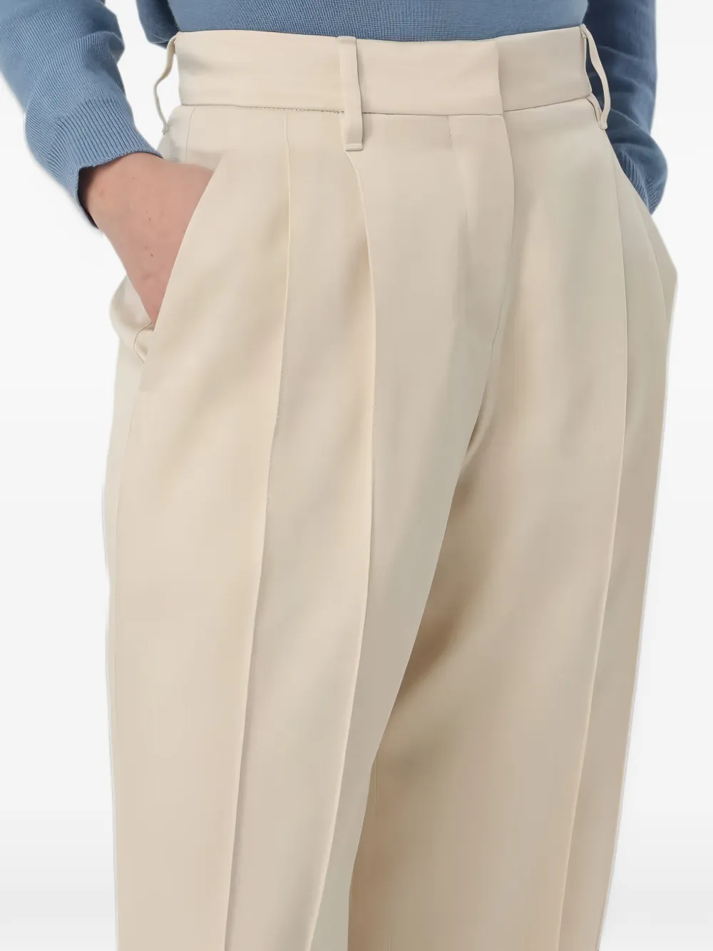 Brunello Cucinelli pleated wide-leg trousers Beige