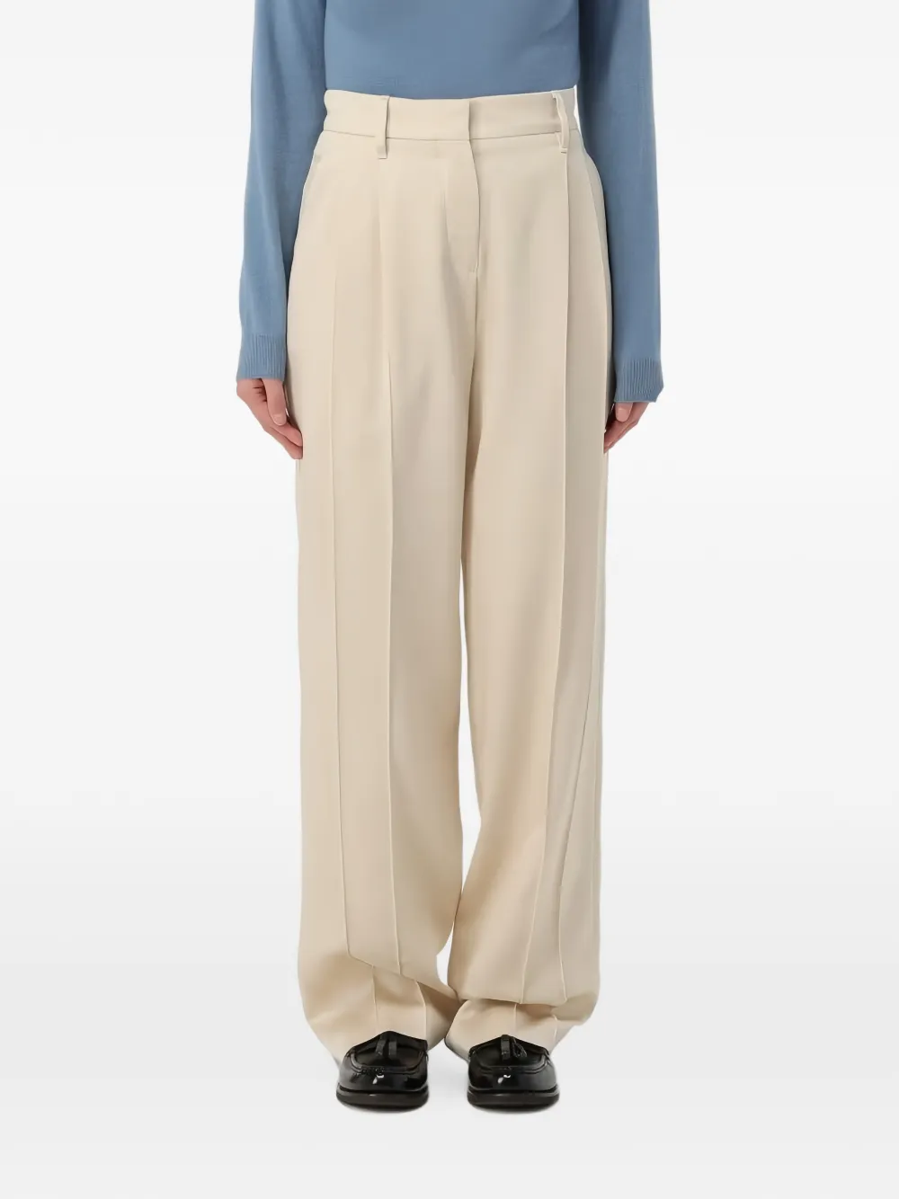 Brunello Cucinelli pleated wide-leg trousers Beige