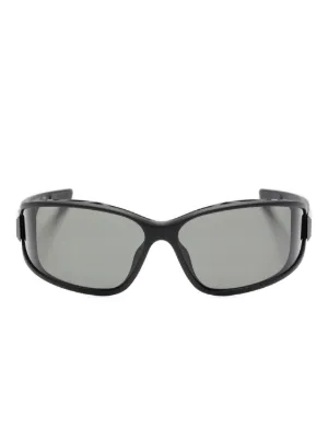 Balenciaga Eyewear Side Xpander Cat バイカーサングラス | ブラック