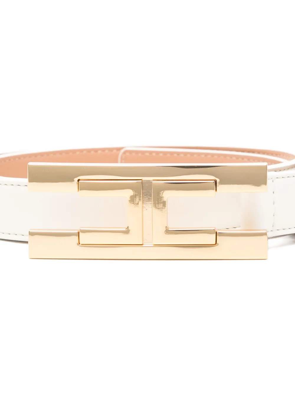 Elisabetta Franchi Riem met logogesp - Wit