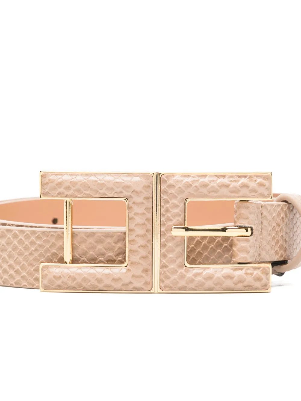 Elisabetta Franchi Gespriem met reliëf-effect - Beige