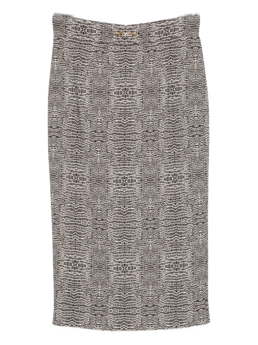 Elisabetta Franchi Python-print Skirt In Gray