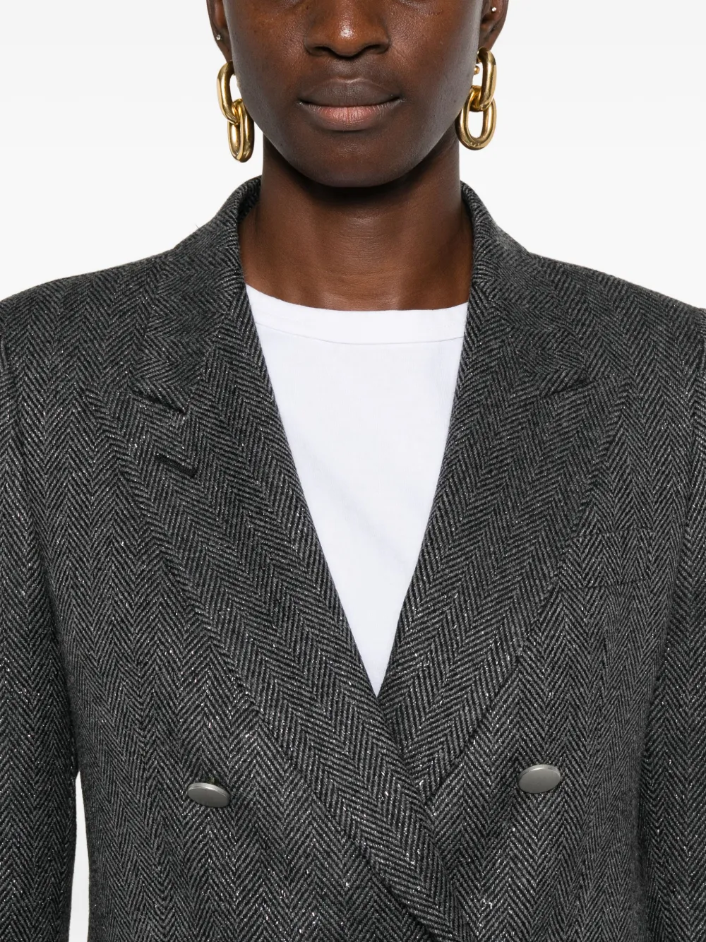 Tagliatore Blazer met visgraat patroon Grijs