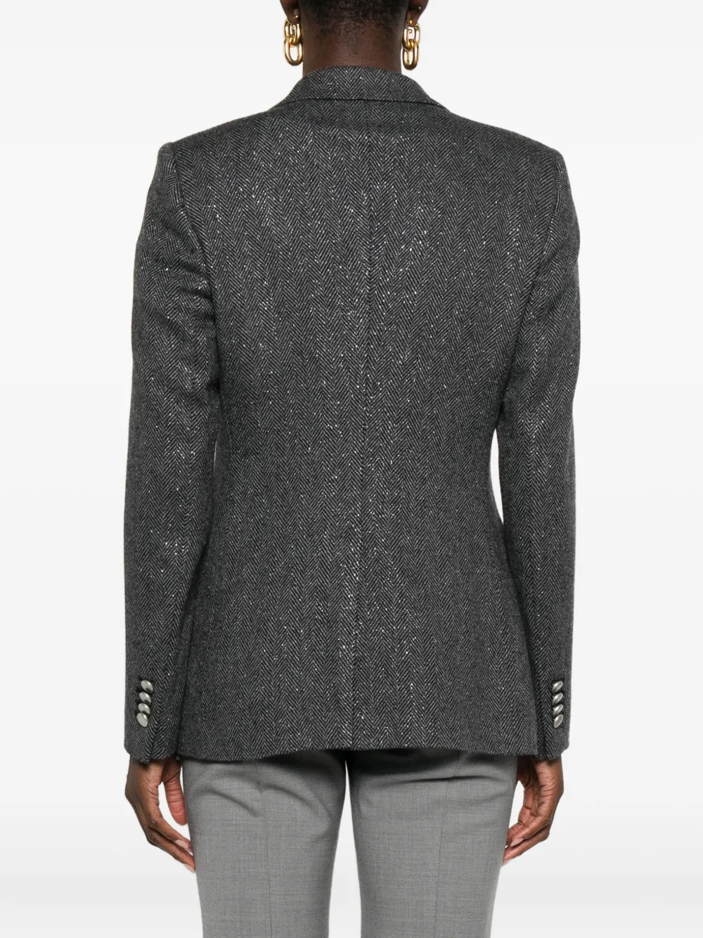 Tagliatore Blazer met visgraat patroon Grijs