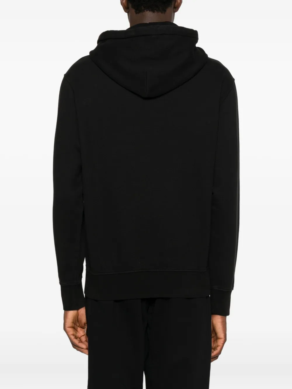 C.P. Company Hoodie met geborduurd logo Zwart