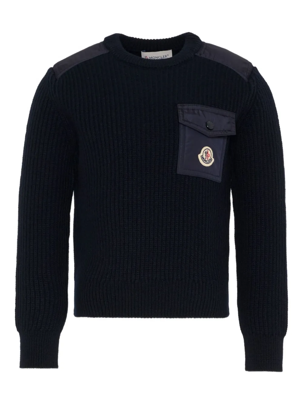Moncler Enfant Pocket detail crewneck sweater | Blue | Image 1