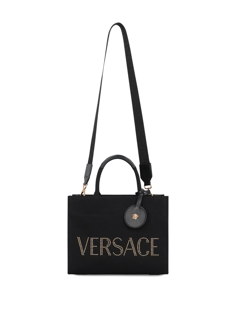 Versace Canvas shopper met studs Zwart