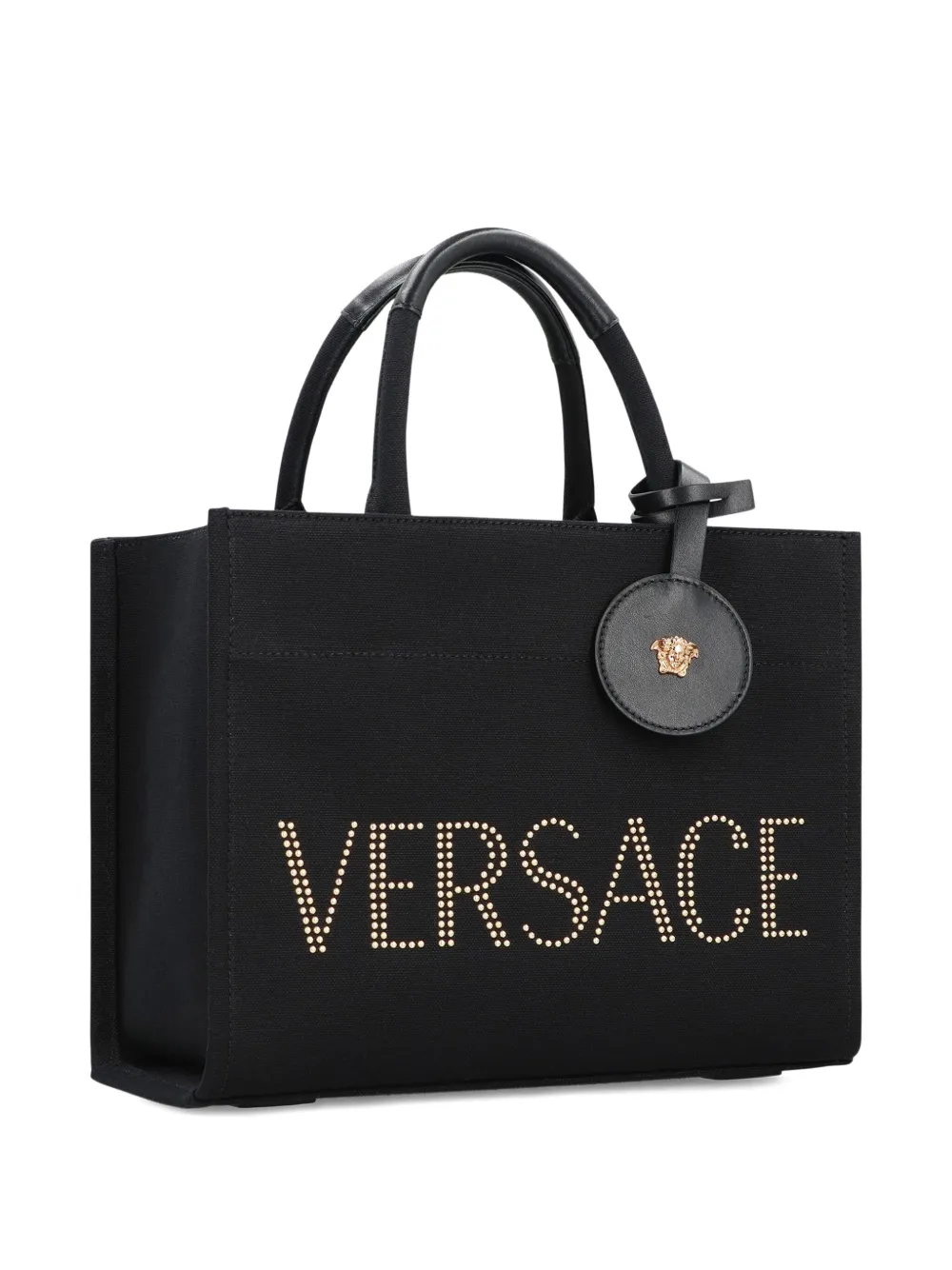 Versace Canvas shopper met studs Zwart
