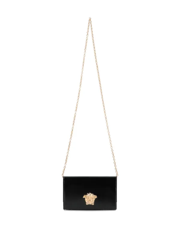 Versace Medusa patent-leather Clutch Bag | Black | FARFETCH