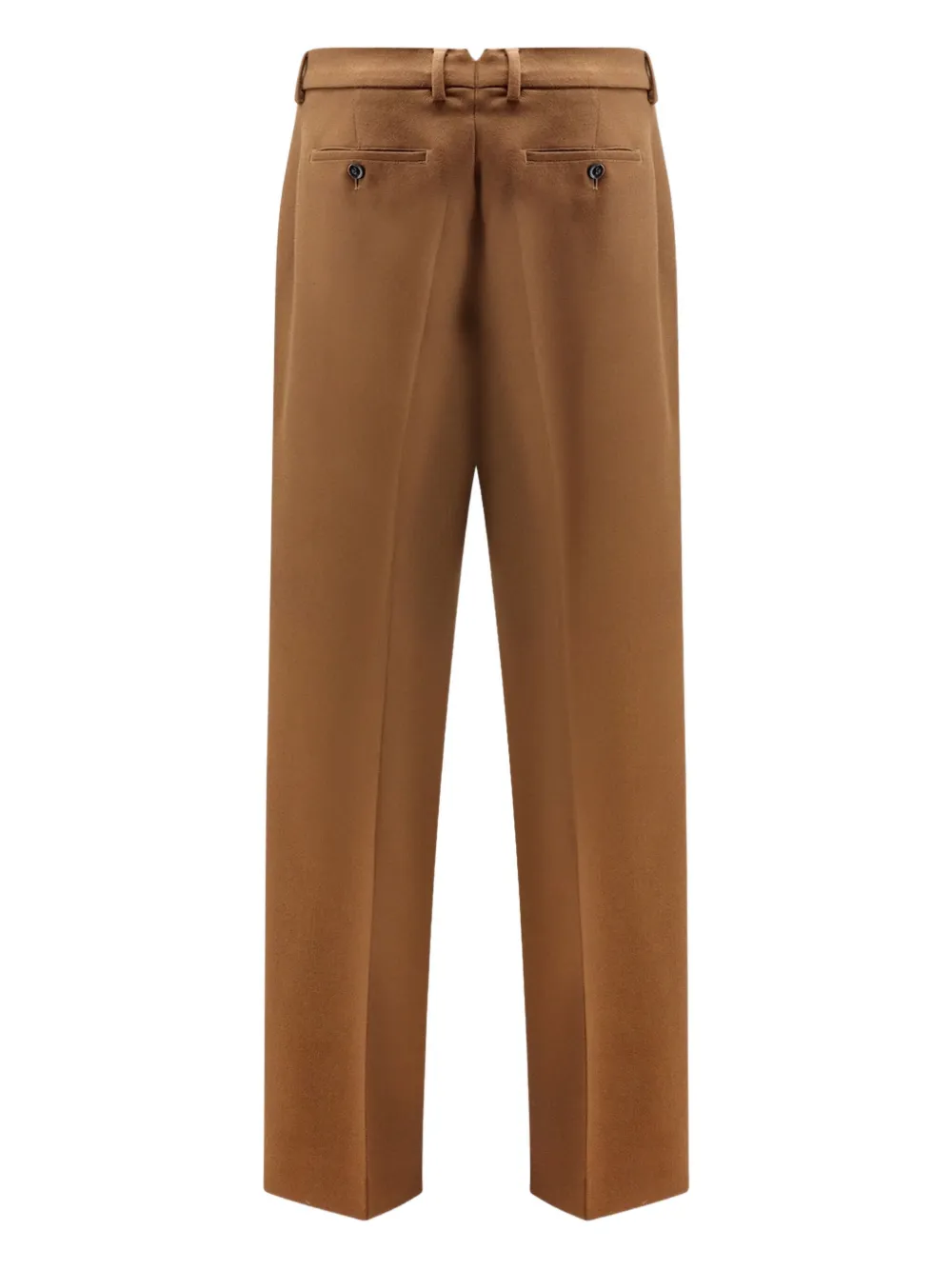Ami Alexandre Mattiussi Ami Paris Straight-leg Pleated Tailored Trousers In Brown