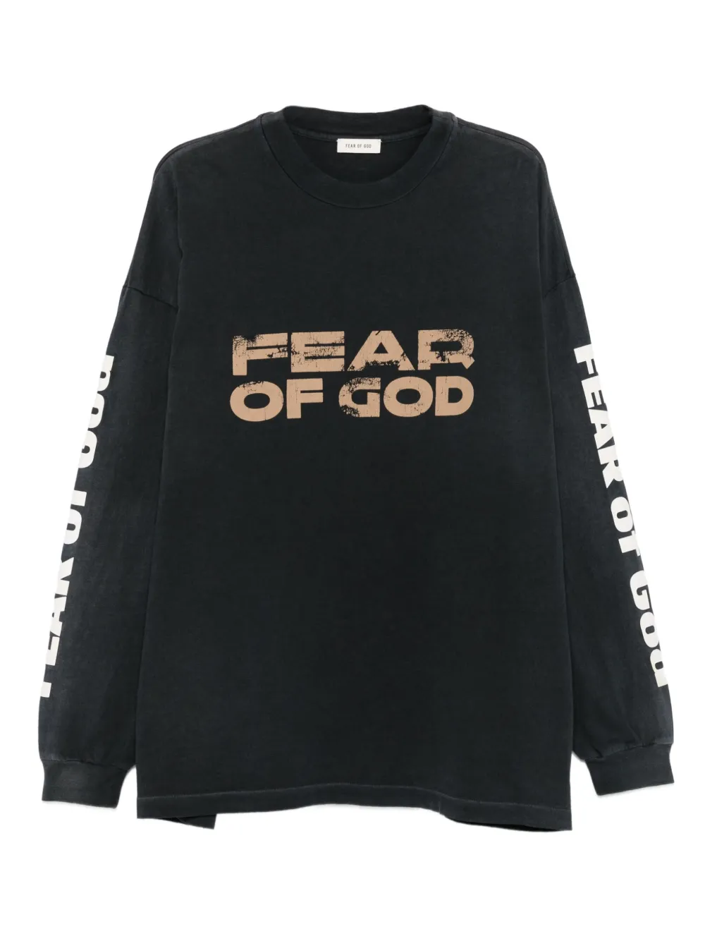 Fear Of God logo-print long-sleeve T-shirt – Black