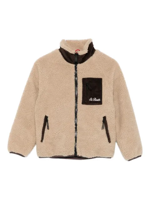 MC2 Saint Barth Kids fleece-texture zip-pocket jacket