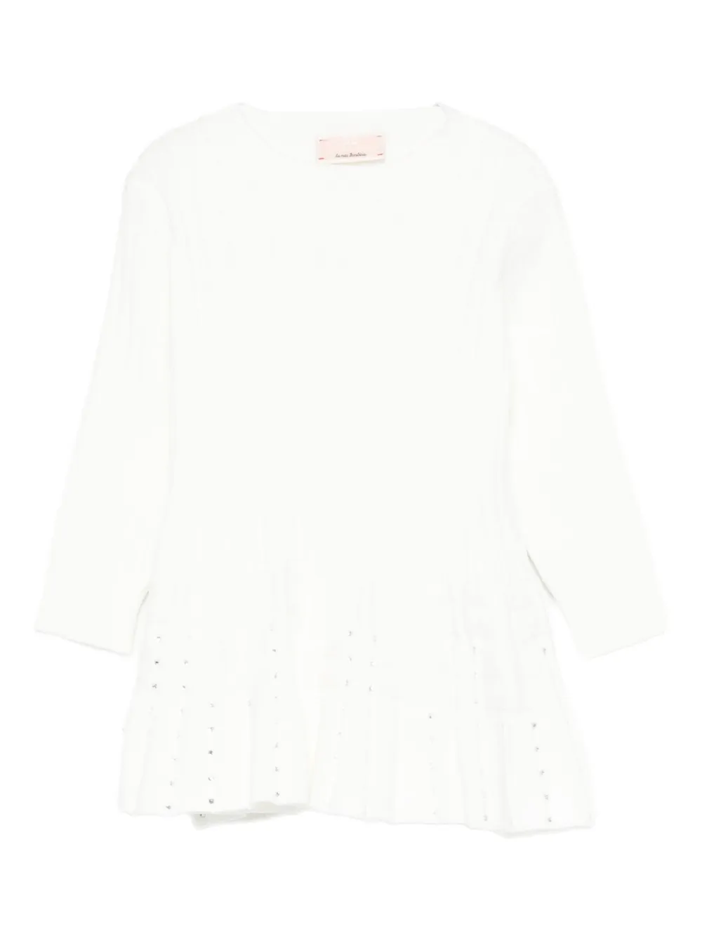 Elisabetta Franchi La Mia Bambina peplum dress - White