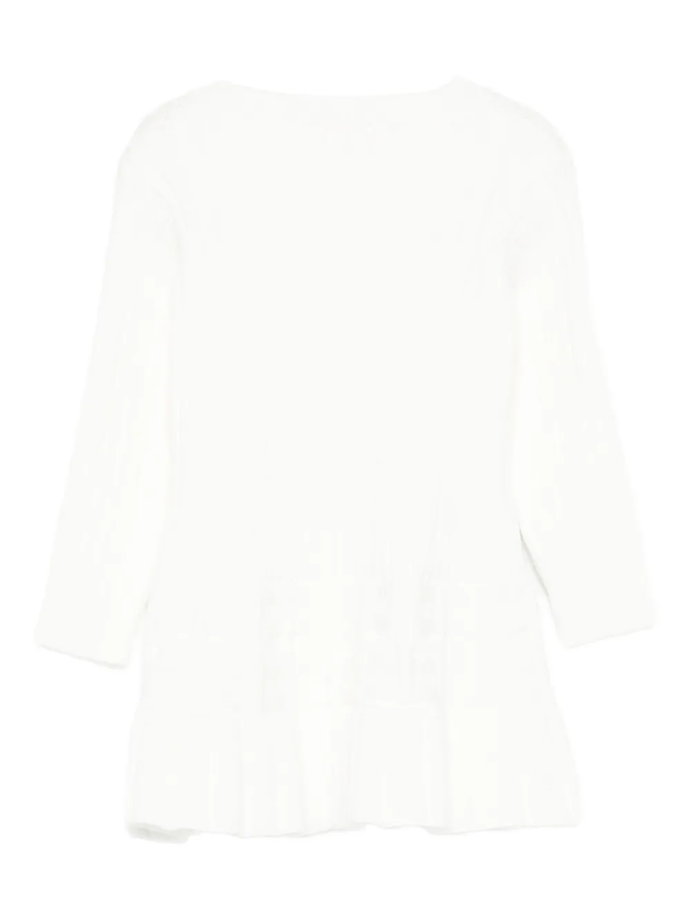 Elisabetta Franchi La Mia Bambina Peplum jurk Wit