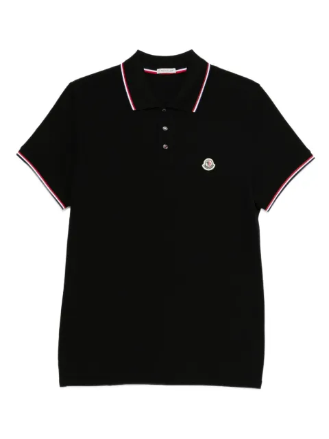 Moncler playera tipo polo con parche del logo