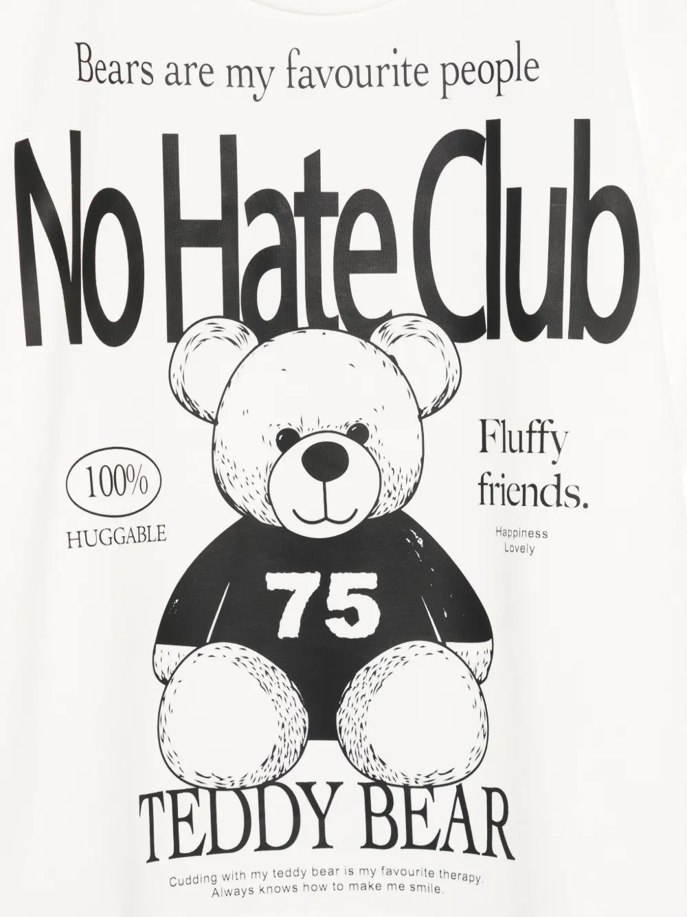 Miss Grant Kids T-shirt met teddybeerprint Wit