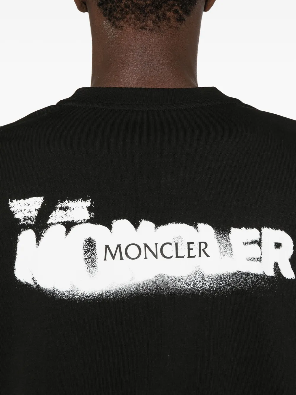Moncler Long-sleeved T-shirt In Black