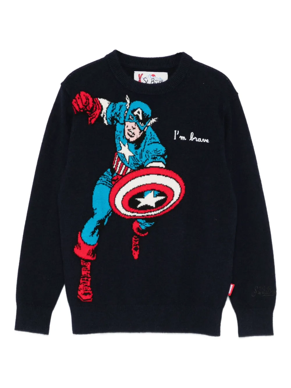 MC2 Saint Barth Kids x Marvel Captain America プルオーバー - ブルー MC2 Saint Barth Kids x Marvel Captain America プルオーバー - ブルー