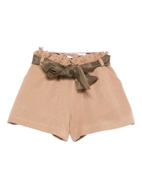 Miss Grant Kids bow-embellished shorts