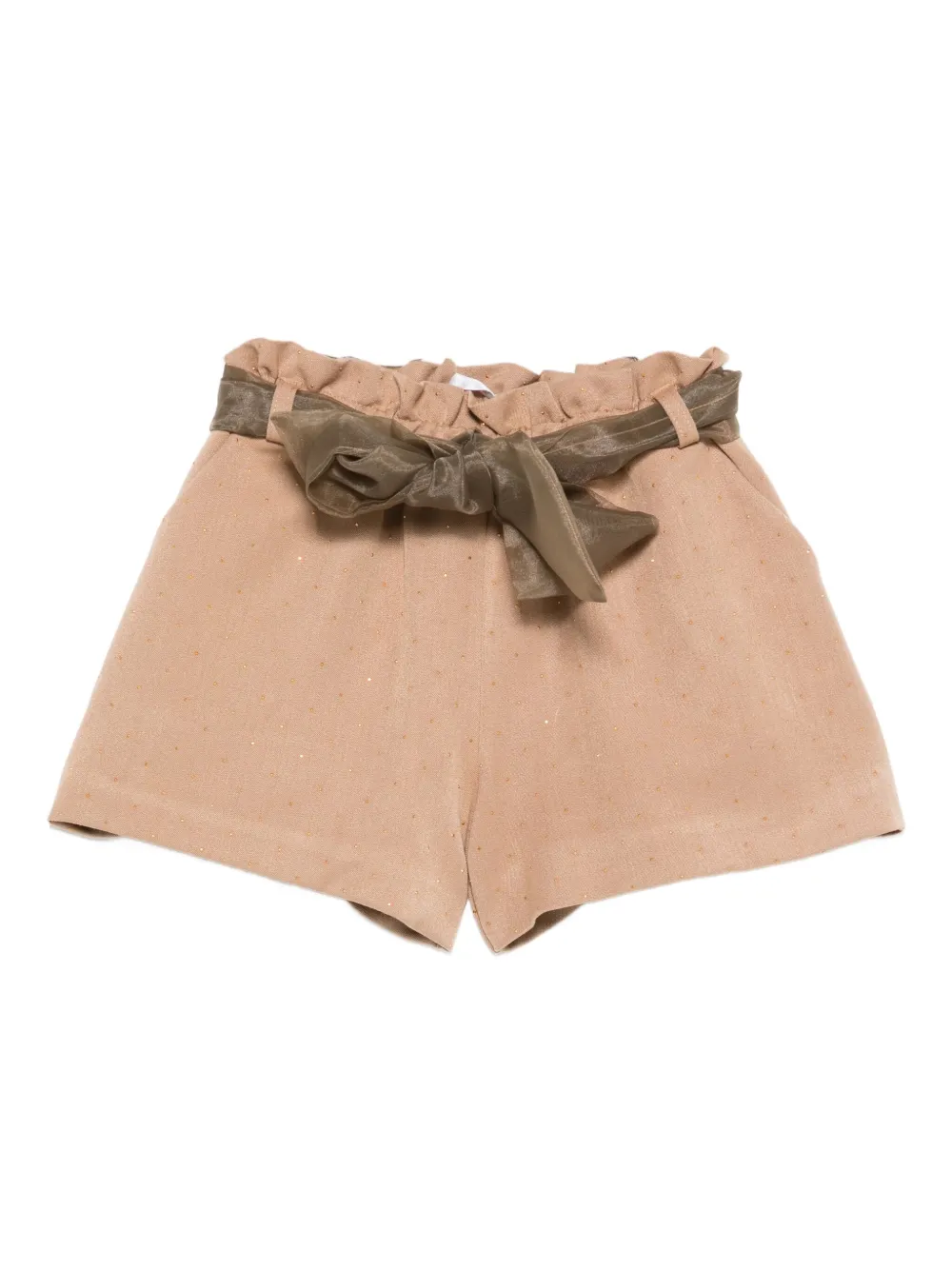 Miss Grant Kids リボン ショートパンツ - ブラウン Miss Grant Kids リボン ショートパンツ - ブラウン