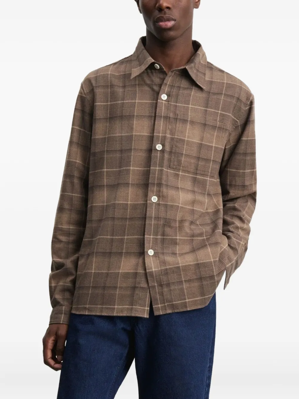 Another Aspect Another Shirt 4.0 JPN overhemd Bruin