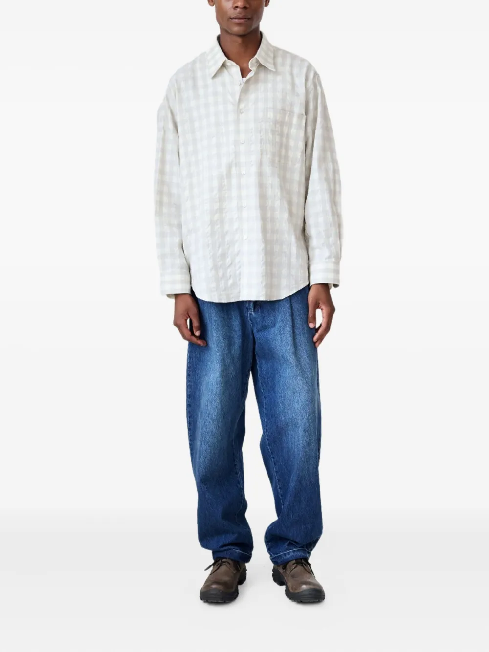 Carter Young Geruit overhemd - Wit
