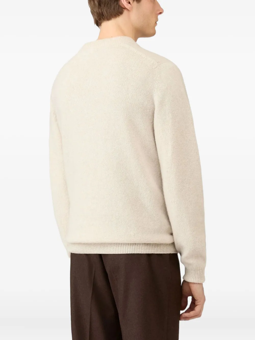 Sunspel Wool V-neck Sweater In Neutral
