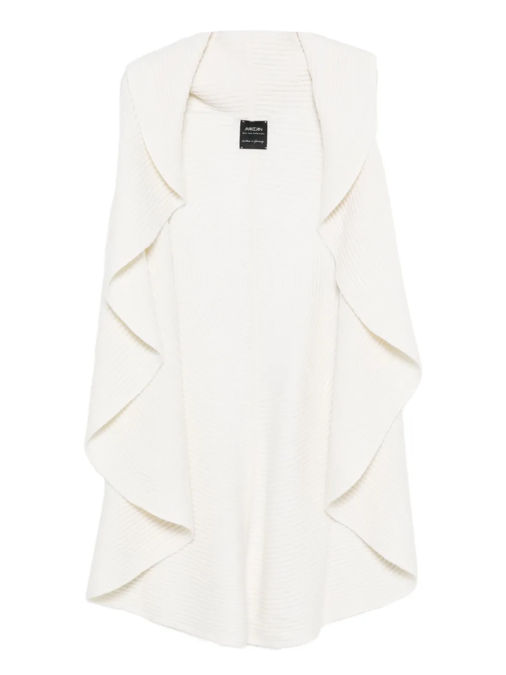 Marccain Ruffled Cardigan In White