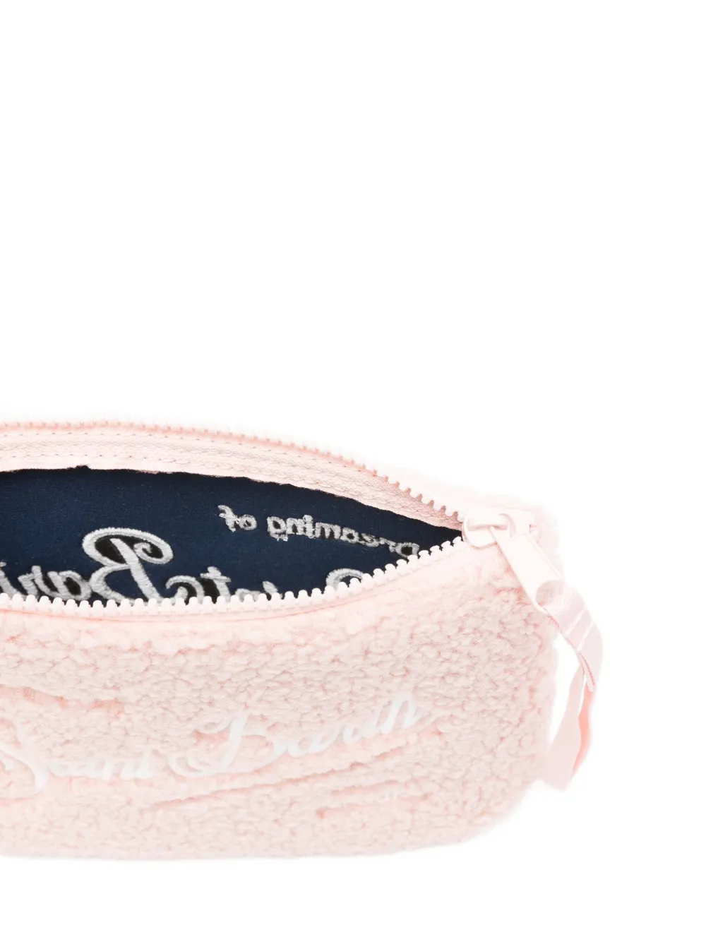 Mc2 Saint Barth Aline Logo-embroidered Make-up Bag In Neutral