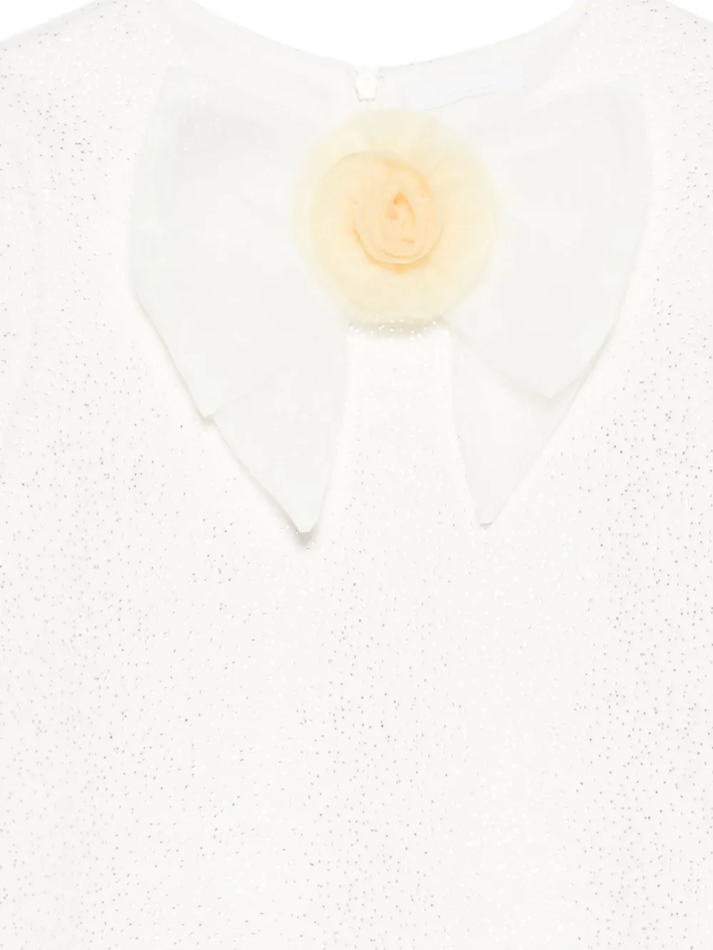 Miss Grant Kids Jurk met strikapplicatie Wit