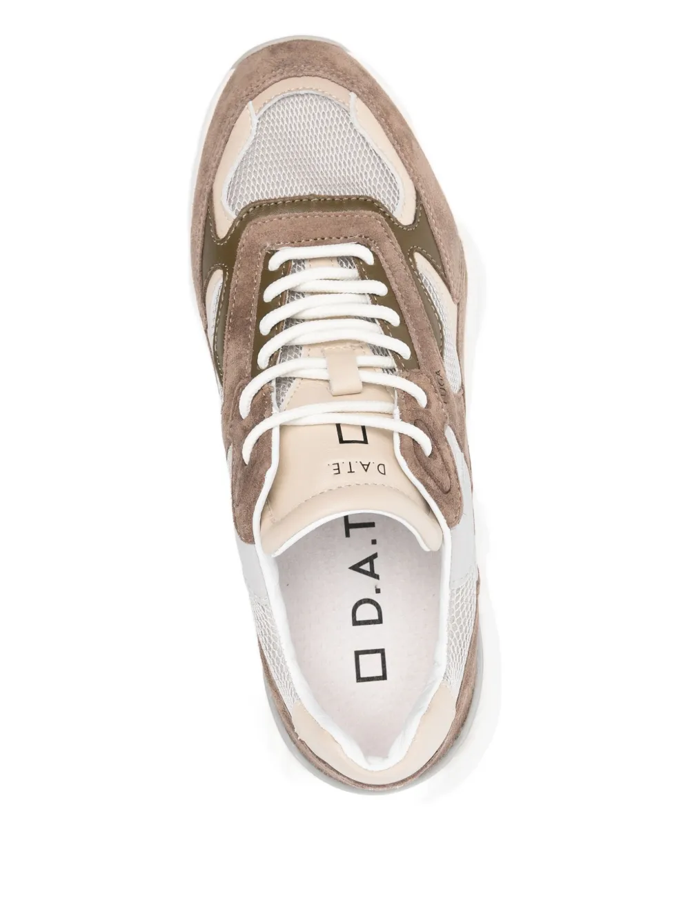 Date Mesh-panelled Sneakers In Brown