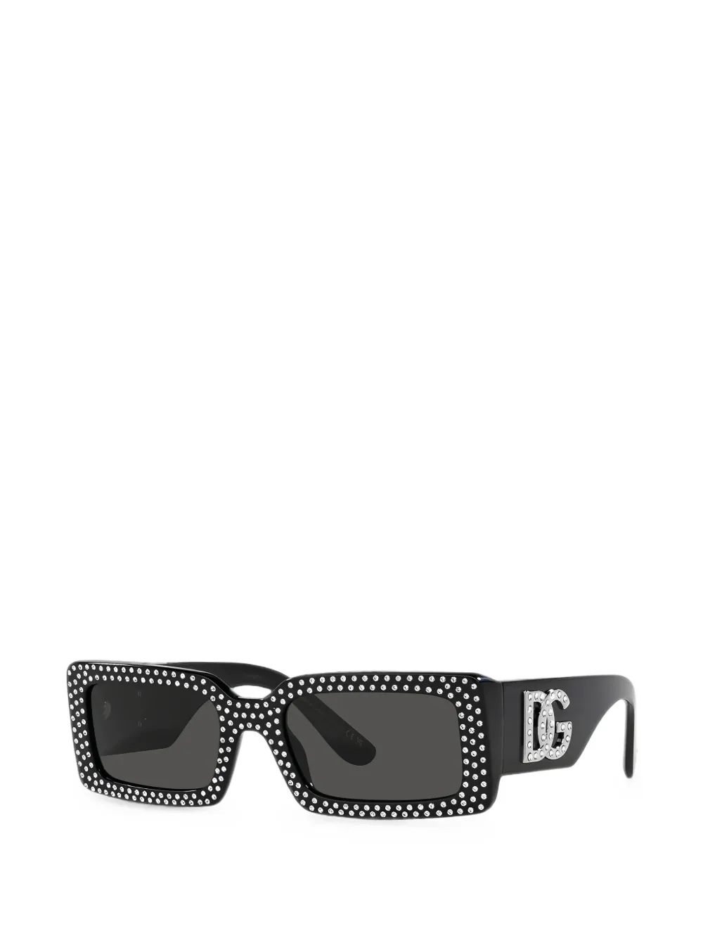 Dolce & Gabbana Eyewear Zonnebril met rechthoekig montuur Zwart