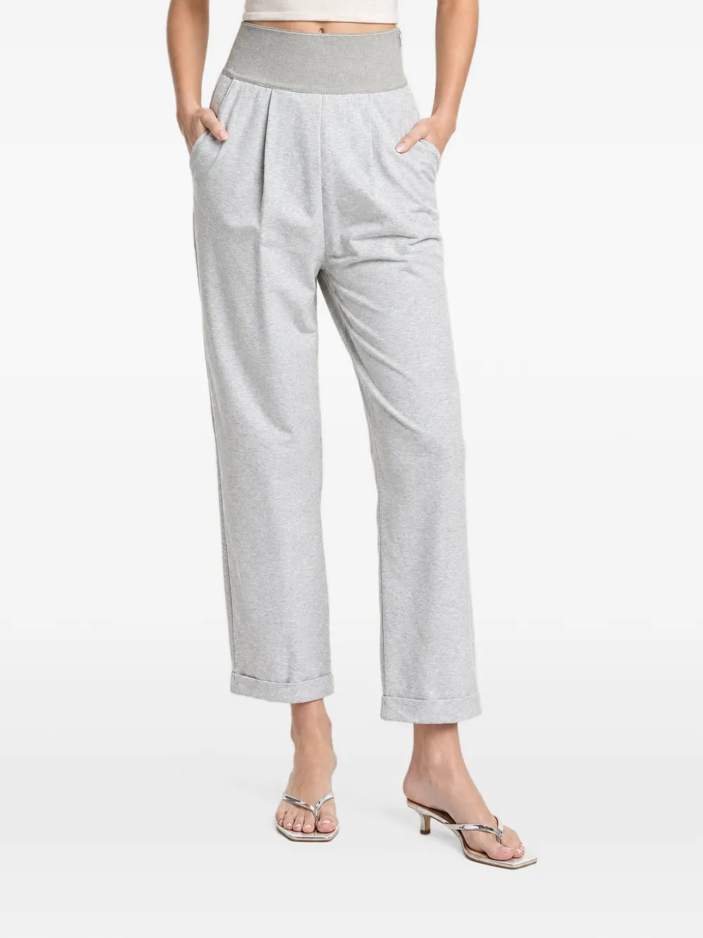 Brunello Cucinelli pleated turn-up trousers Grijs