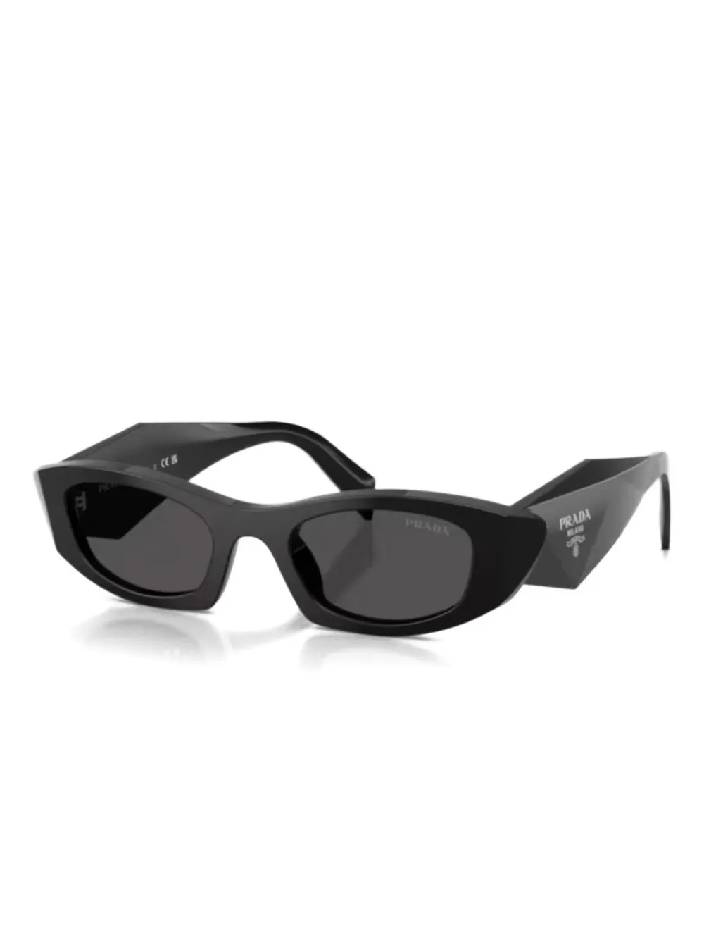 Prada Eyewear geometric-frame sunglasses - Zwart