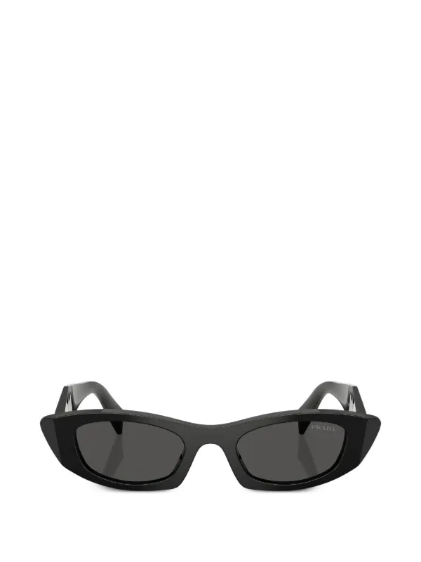 PRADA ブラック サングラス アシンメトリック Prada Eyewear ジオメトリックフレーム サングラス | ブラック