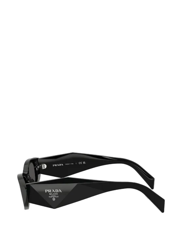 Prada Eyewear ジオメトリックフレーム サングラス | ブラック