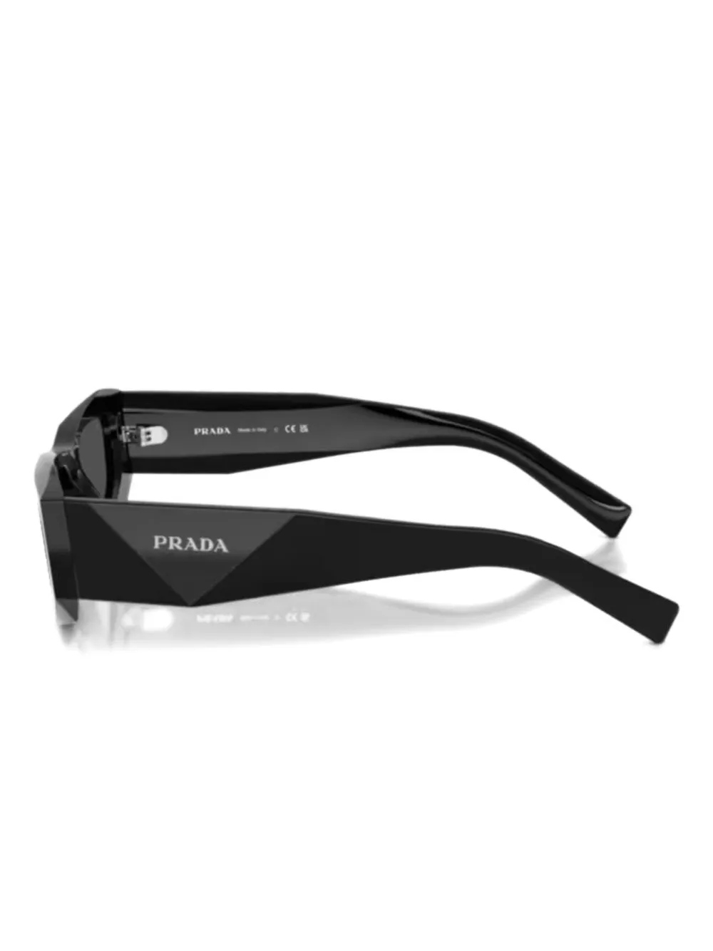 Prada Geometric-frame Sunglasses In Black