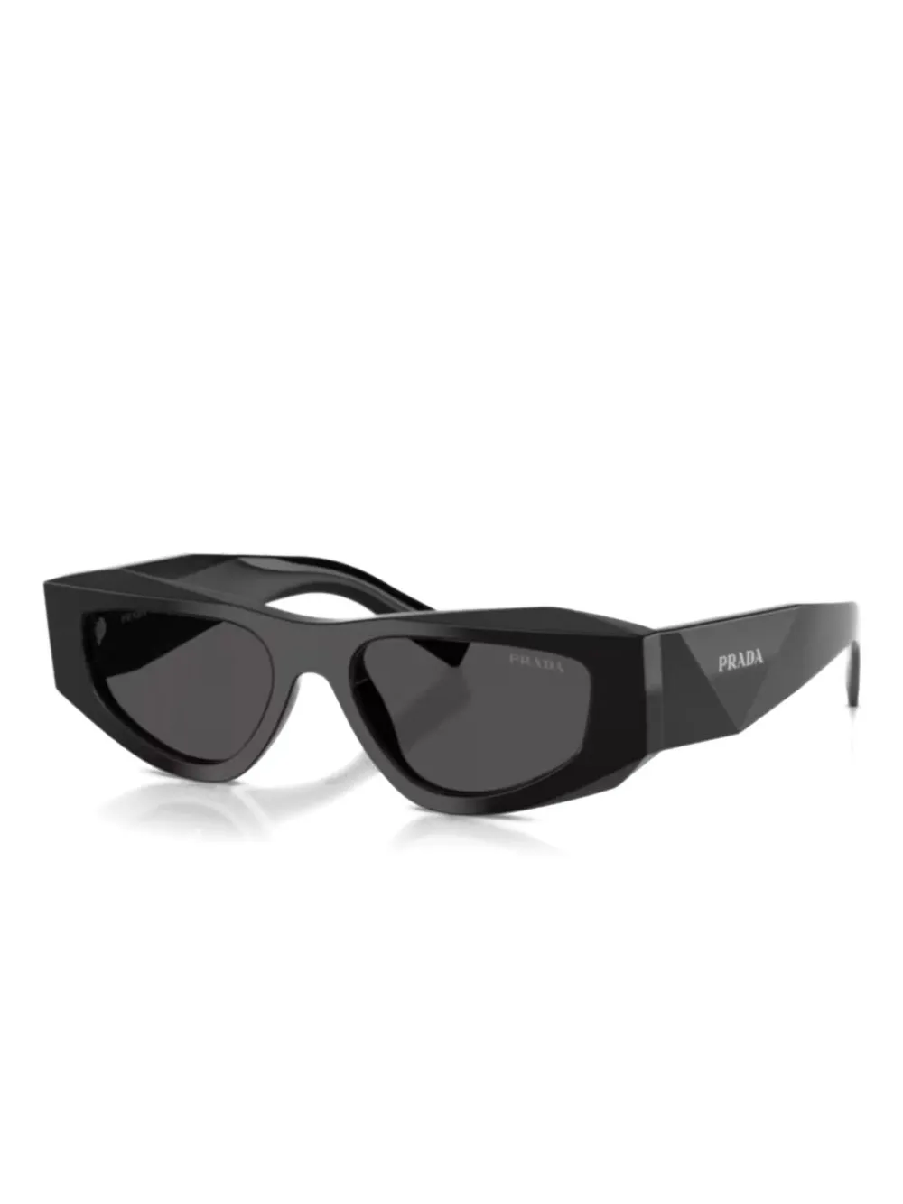 Prada Geometric-frame Sunglasses In Black
