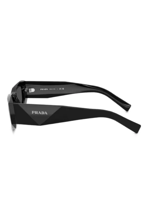 Prada Eyewear geometric-frame Sunglasses | Black | FARFETCH