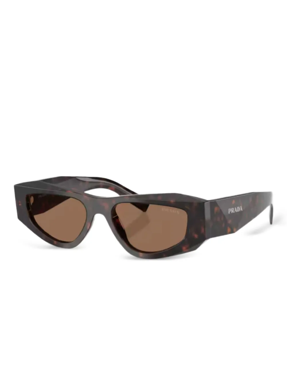 Prada Eyewear geometric-frame tinted sunglasses | Brown | Image 1