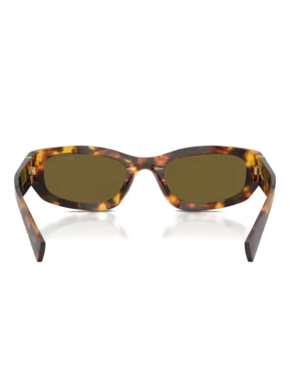 Miu Miu Eyewear logo-lettering tinted sunglasses - Bruin