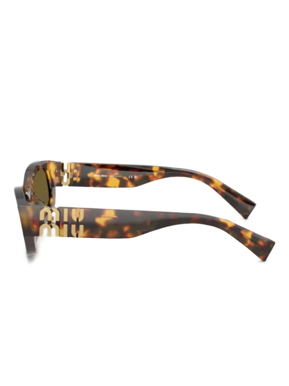 Miu Eyewear Zonnebril met logo Bruin