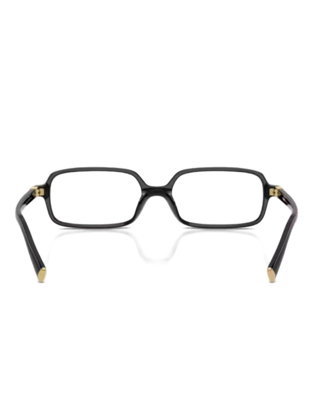 Miu Miu Eyewear lentes con armazón rectangular y letras del logo | negro | Image 1